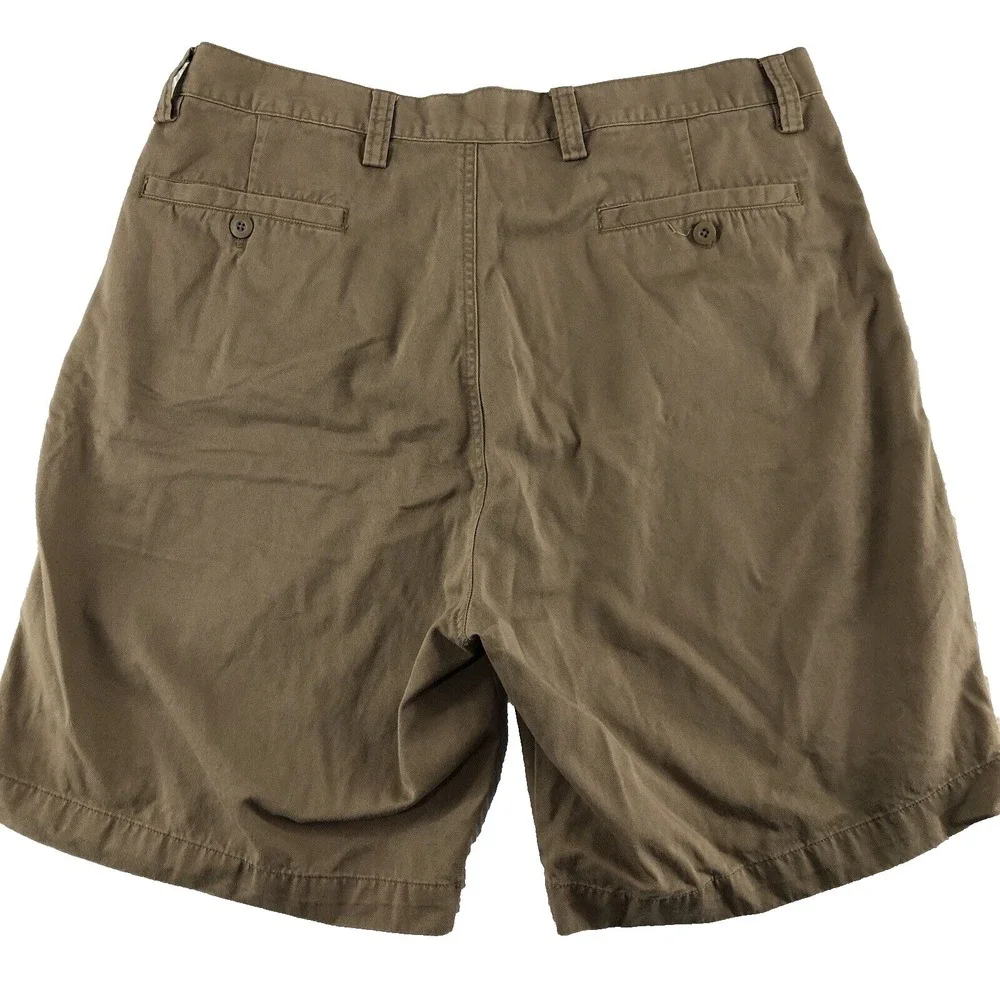 Arizona pleated shorts men's 38 brown‎ Chino style cotton
